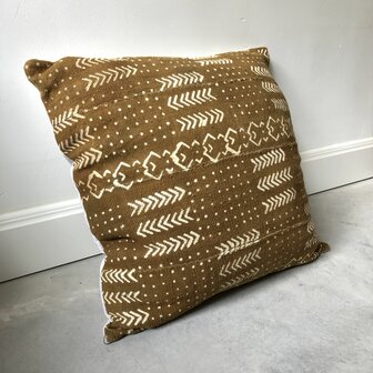 Mudcloth kussen uit Mali - modderdoek- ongeveer 50x50cm