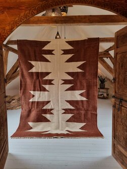 AZTEC - flatweave wollen kleed 200x300cm