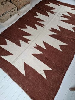 AZTEC - flatweave wollen kleed 200x300cm