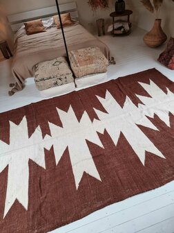 AZTEC - flatweave wollen kleed 200x300cm