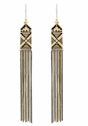 Ona tassel oorbellen gold brass - Nakila Collective