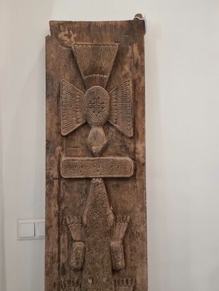 Dogon graanschuur deur origineel antiek stuk uit Mali 190x37cm 