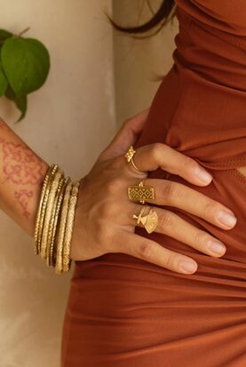 Raja bangles gold brass - Nakila Collective