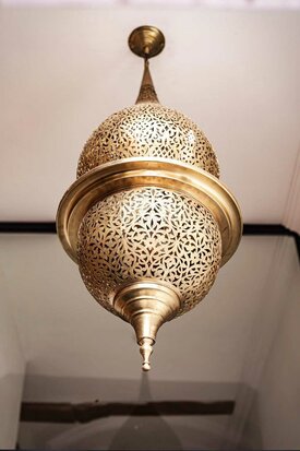 Set van 4 - XXL hanglamp goud 120x40cm 