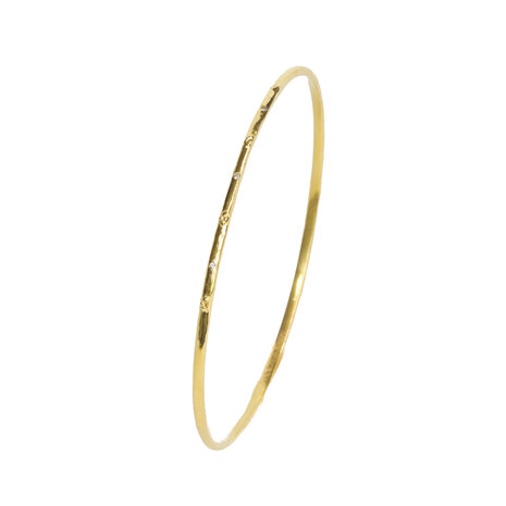 Lotus bangle 18K goldplated / maansteen