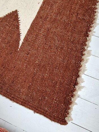 AZTEC - flatweave wollen kleed 200x300cm